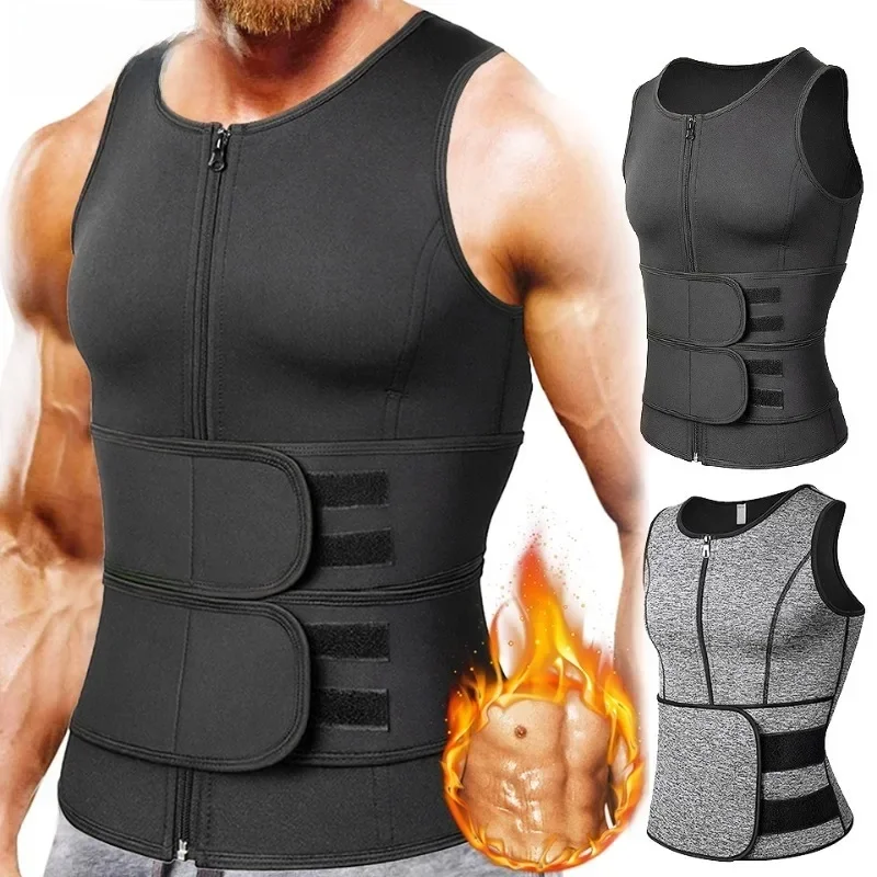 Vensslim Männer Body Shaper Taille Trainer Weste Abnehmen Hemd Sauna Schweiß Kompression Unterhemd Shapewear Fat Burner Workout Tops