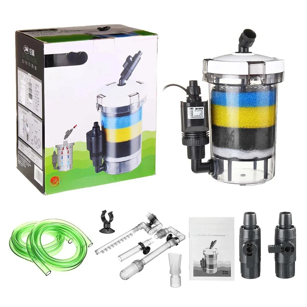 Zonnezonvoorfilter Biochemische Aquariumfiltervat Ultra-Stille Transparante Externe Aquariumfilteremmer - afbeelding 2