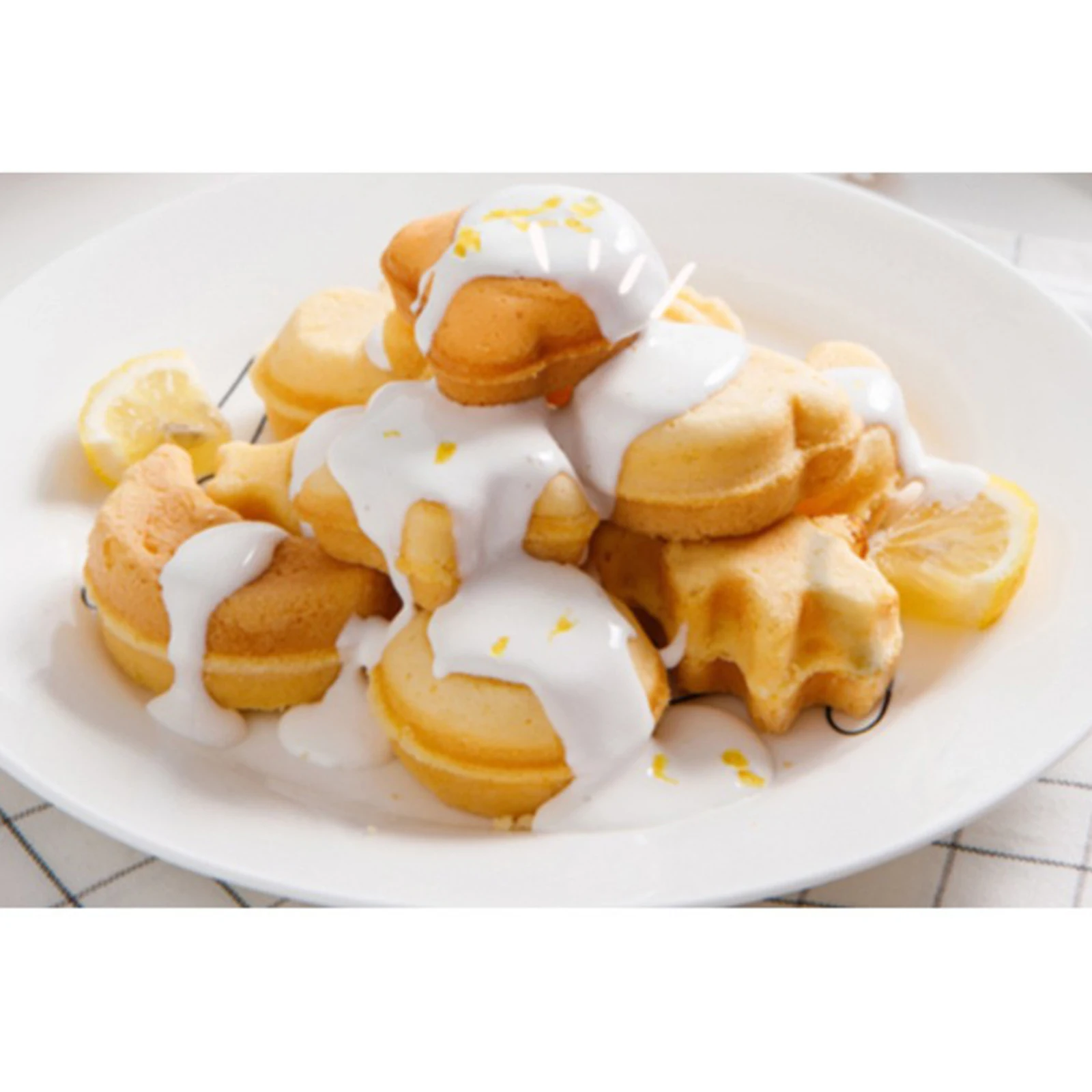 Multifunction Waffle Maker Easy Clean Pancake Cooking Cake Machine Double-Sided Heating Mini Cartoon Style for Kitchen Breakfast