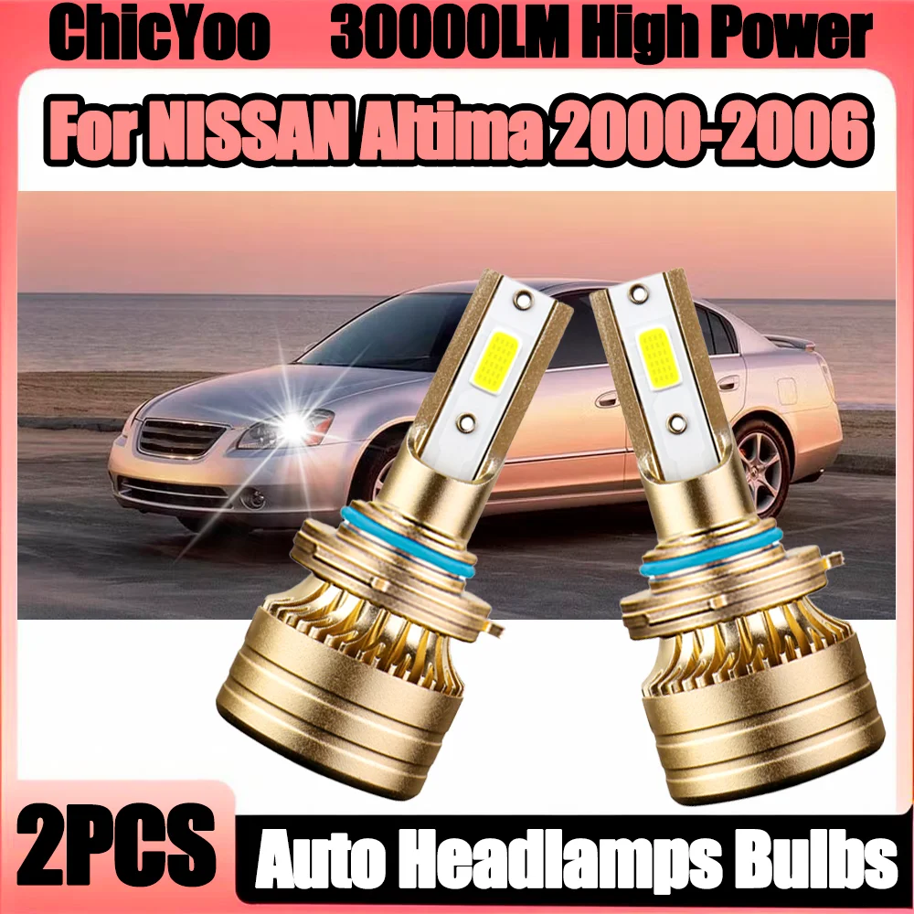 

2PCS Plug and Play Auto Headlamps Bulbs High Power 150W 9005 30000LM LED Car Headlights 6000K 12V For NISSAN Altima 2000-2006