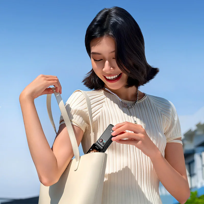 C400 with soft HD Screen protector,SJCAM Portable 4K Handheld Camera,long battery with rotating Screen