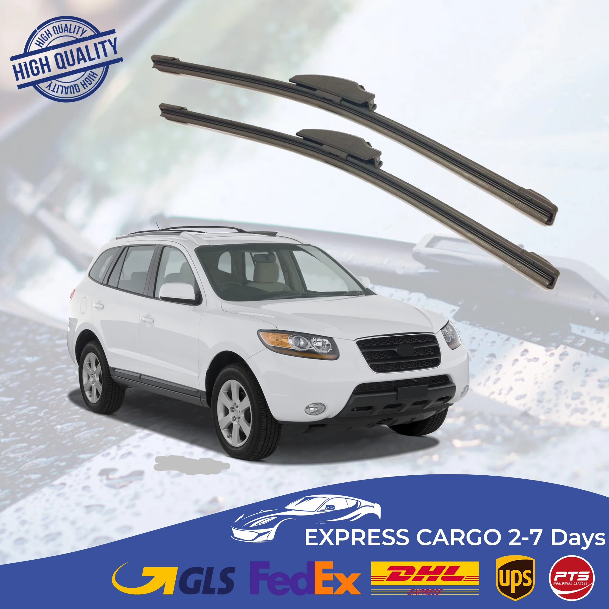 Car Wiper Blade For Hyundai Santa Fe 2006 2007 2008 2009 2010 2011 12 Auto Windscreen Windshield Wipers Blades Window Wash Front