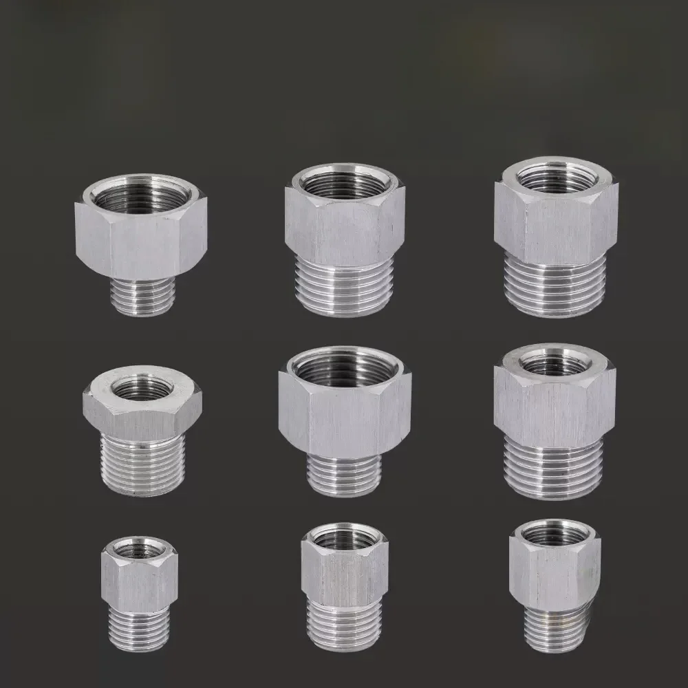 M14 * 1.5 M20 304 acier inoxydable mâle femelle filetage raccord adaptateur de coupleur rapide 1/4 1/2 manomètre conversion joint en cuivre