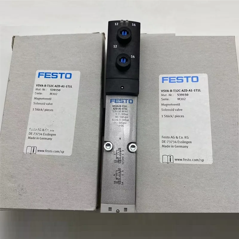 

FESTO Solenoid valve VSVA-B-T32C-AZD-A1-1T1L 539150 VSVA-B-B52-ZD-A1-1T1L 539156 VSVA