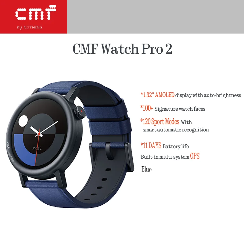 CMF by Nothing Watch Pro 2 Smartwatch with 1.32’’ AMOLED Display, 11 Days Battery Life, Bluetooth Calls with AI Noise Reduction, GPS, Android iOS image 3