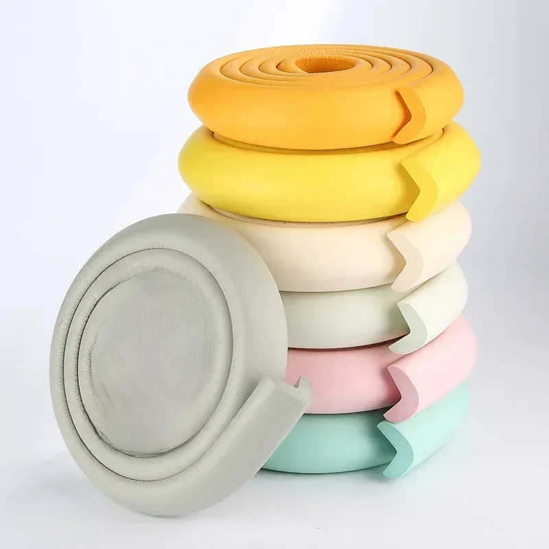 Couverture de bureau d'angle de bord de protection en forme de L de 2M, Extra épaisse, pour meubles de sécurité pour bébé, bande de protection pour coins en mousse