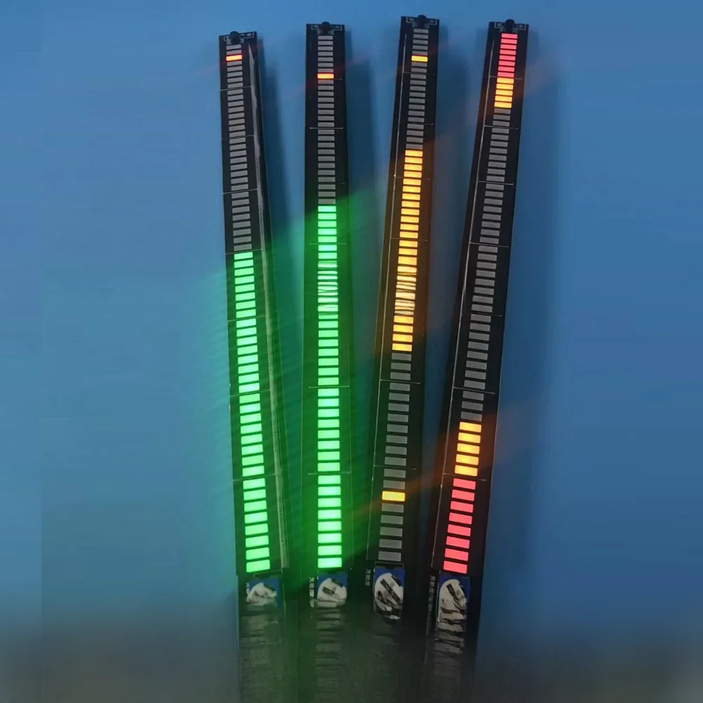 64 LED Music Spectrum mono Audio Light Level Indicator Amplifier VU Meter FOR 12V 24V Car player Atmosphere Lamp A-pillar — zdjęcie 2