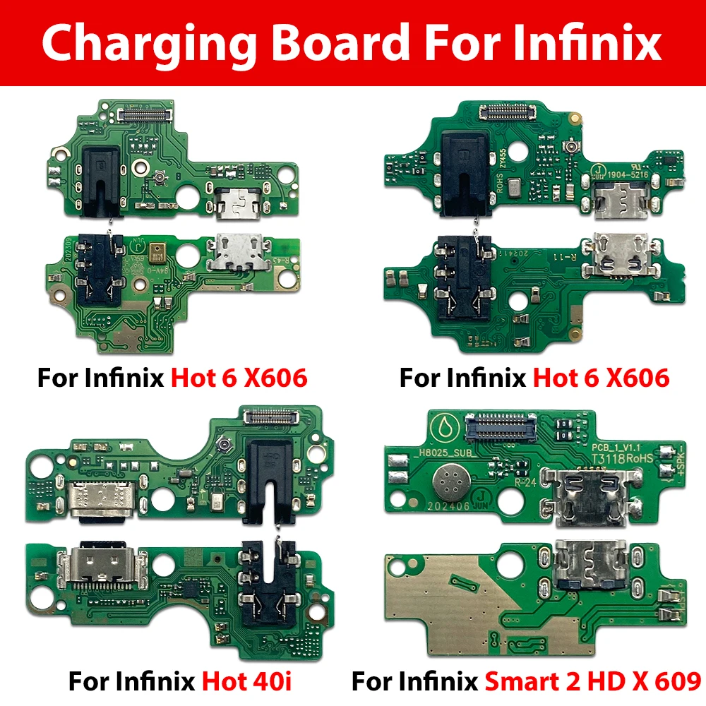 كابل مرن للوحة منفذ شحن USB لـ infnix Hot 6 X606/Hot 8X650/Hot 40i/Smart 2 HD X609/Tecno Pop 2 Plus BA2/Spark7 Pro #4