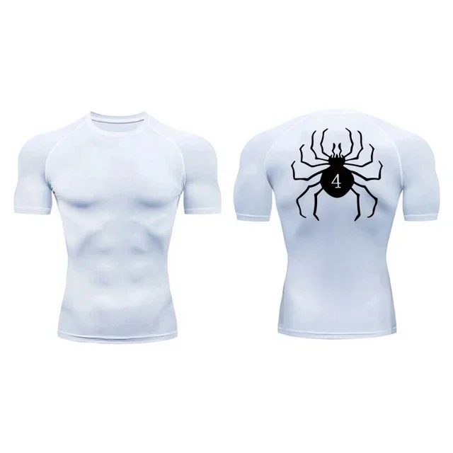 Anime Hunter x Hunter GYM Compression t-shirts course Fitness serré vêtements de Sport à manches courtes été respirant Sport Spider haut