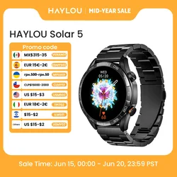 HAYLOU reloj inteligente Solar 5 para hombre, dispositivo con llamadas de voz, Pantalla AMOLED de 1,58 pulgadas, 60Hz, monitoreo