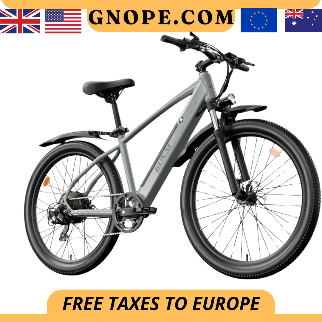 

GUNAI 750W Electric Bicycle Motor, 27.5Inch Off-road Tire Adult Mountain Electric Bike with 48V 10Ah Battery, Mudguard, EU Stock