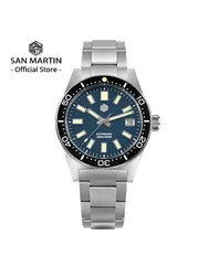 San Martin 62mas Diver Watch 39mm Classic NH35 Men Automatic Mechanical Watches Sapphire Waterproof 200m SLN C3 Luminous SN0007