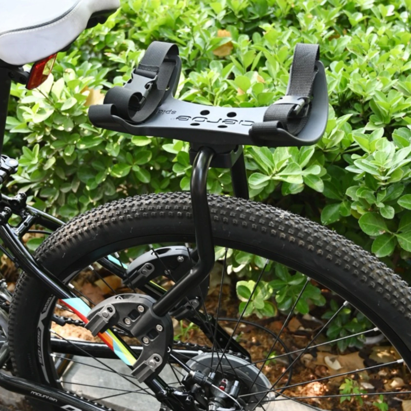 Hinterer Fahrradträger mit seitlichen Stützarmen, verstellbarer Fahrrad-Lastenträger, Gepäckträger für Fahrräder