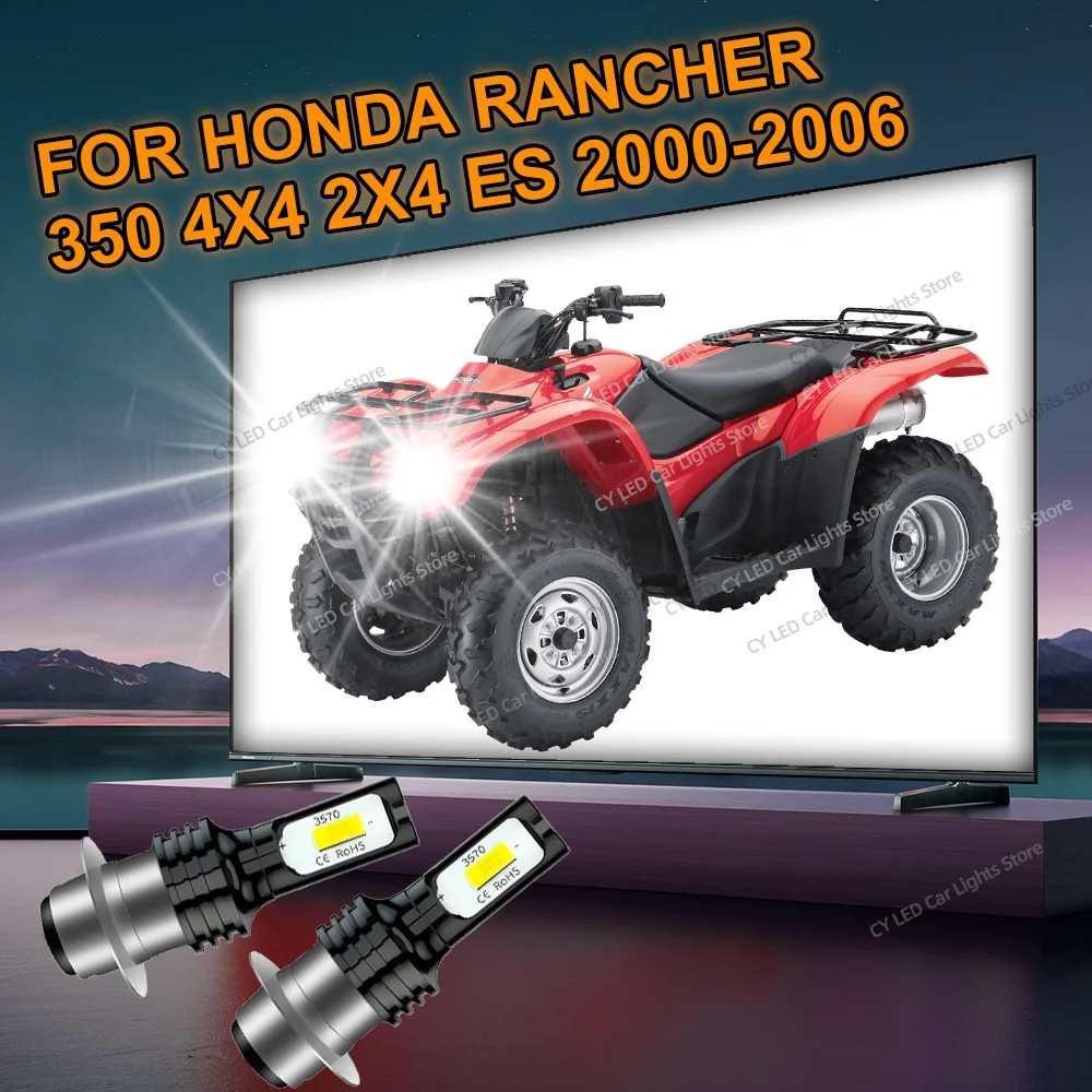 

Motorcycle led Headlight 80W Super Bright 6000K CSP LED Bulbs for Honda Rancher 350 4x4 2x4 ES 2000 2001 2002 2003 2004 05 2006