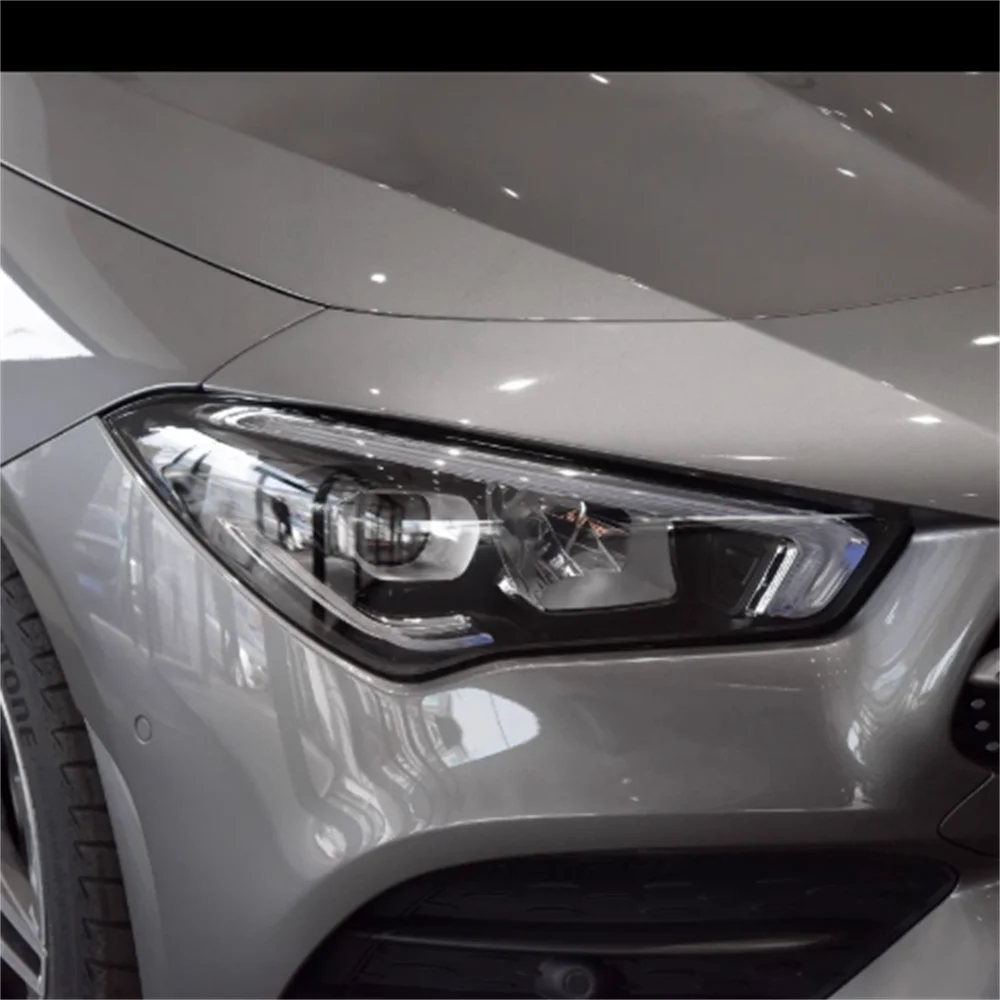 لمرسيدس بنز CLA W118 2020 2021 2022 2023 اكسسوارات السيارات المصابيح الأمامية غطاء زجاجي شفاف عاكس الضوء قبعات قذيفة #3