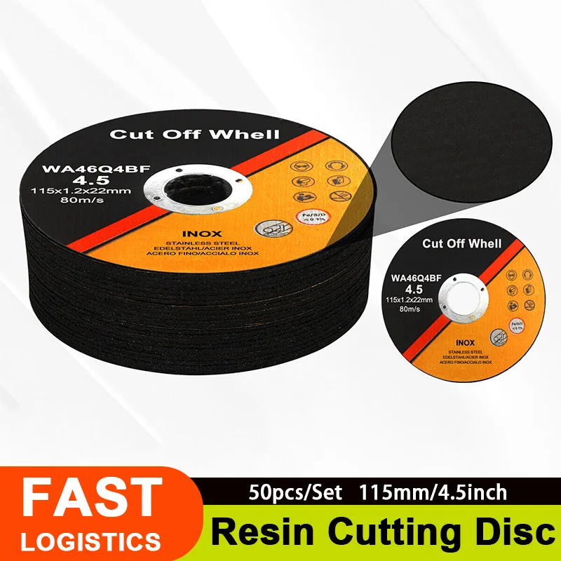 50 pz/set 115mm Disco da forno in metallo Lama per sega angolare Smerigliatura in resina che disco per Bar Strumento di cottura del legno