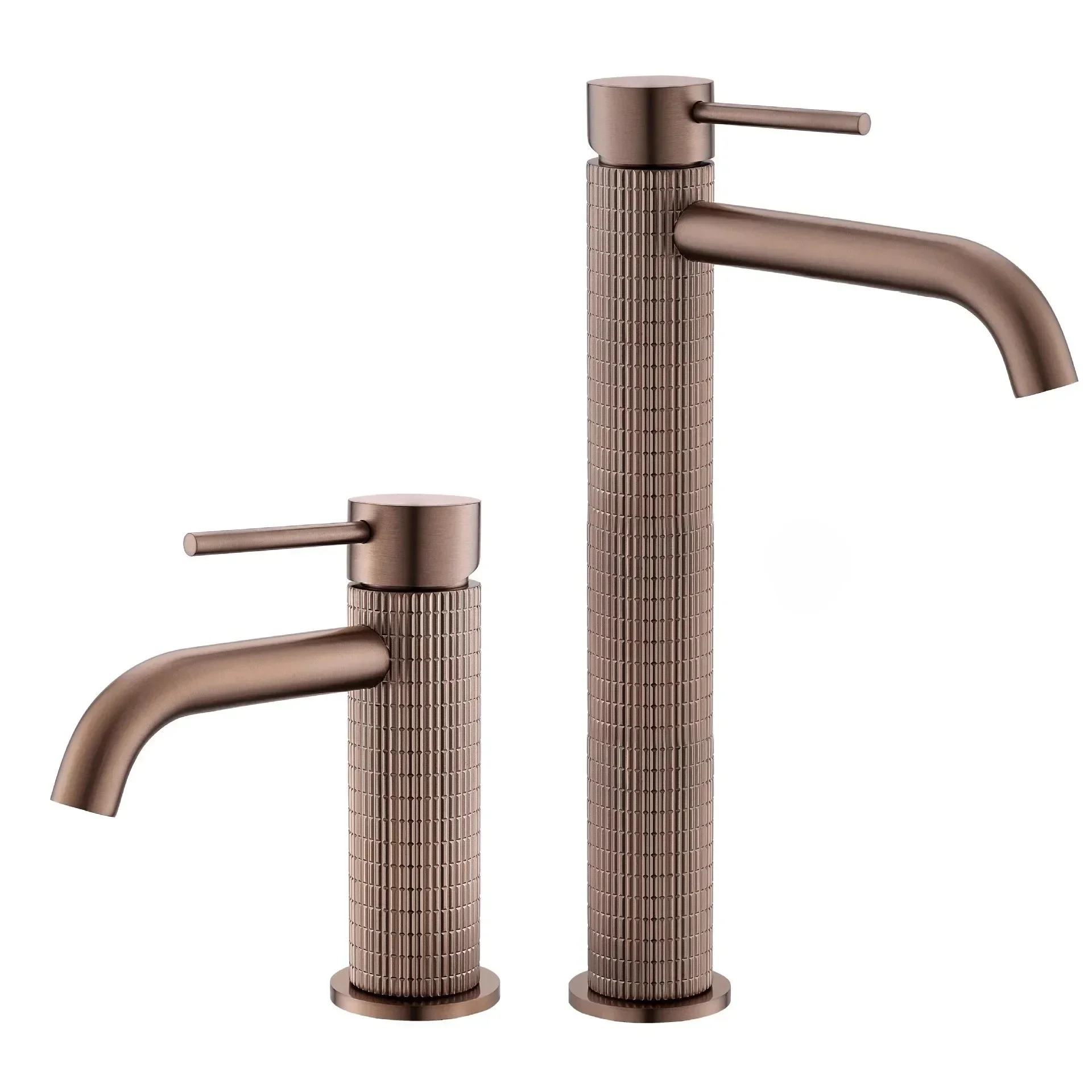 Geborsteld Rose Gold Badkamer Kraan Geborsteld Goud Wastafel Kraan Kunst Gesneden Wastafel Kraan Warm & Koud Grijs Toilet Kraan Kraan Waterkraan - afbeelding 2