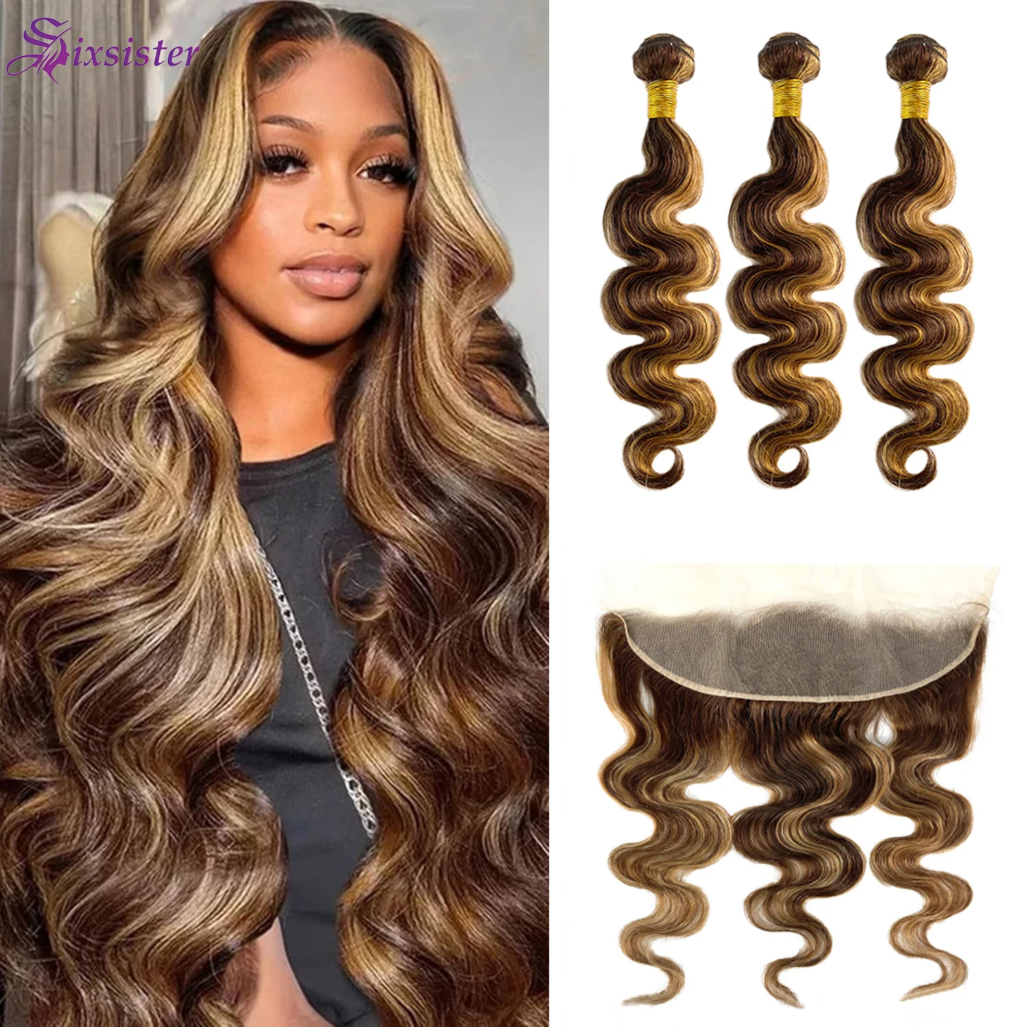 paquet-blond-miel-avec-13x4-dentelle-frontale-vague-de-corps-mettre-en-evidence-3-4-paquets-avec-fermeture-frontale-4-27-couleur-extensions-de-cheveux-humains