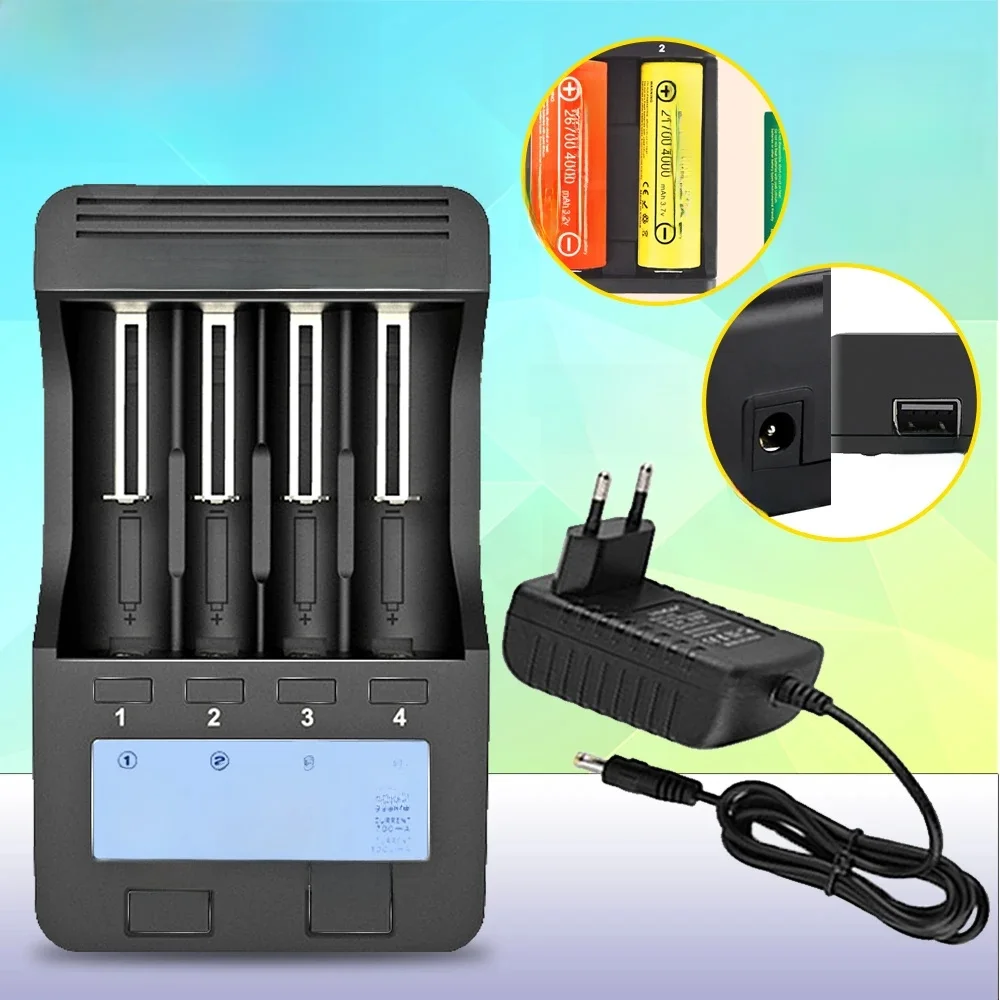 Inteligentna ładowarka LiitoKala Lii-500 do akumulatorów 18650/26650/AA/AAA/Ni-MH/Li-ion, wyświetlacz LCD, tester pojemności, niezależne gniazda, ochrona — zdjęcie produktu 7