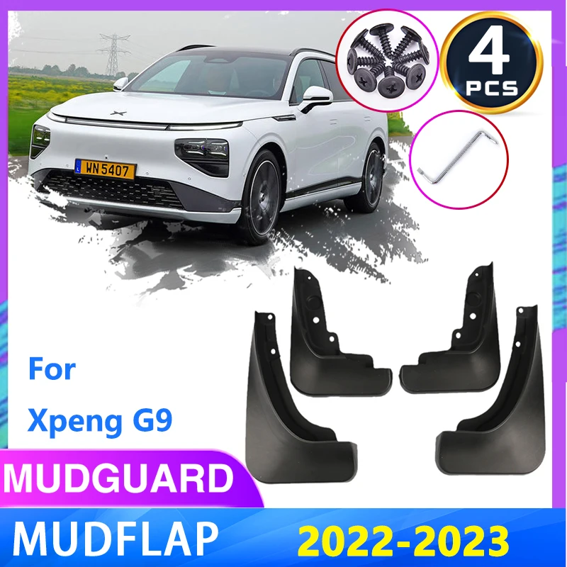 

4pcs For Xpeng G9 2022 2023 Front Rear Mudguards Splash Guards Wheel Protector New Upgrade Fender Car Auto Accessories Mudflaps