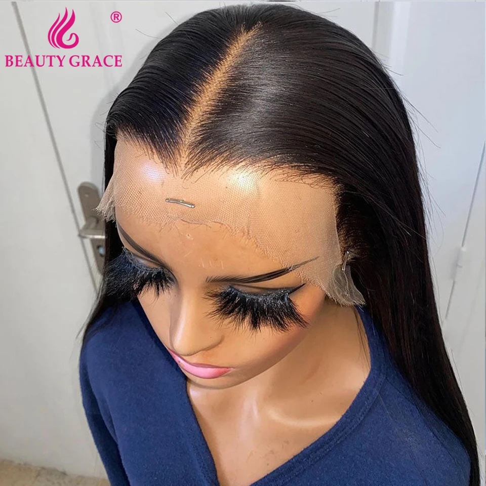 Brazilian 30 Inch Bone Straight Lace Front Human Hair Wigs On Sale Clearance HD Transparent 13X4 Lace Frontal Wigs For Women