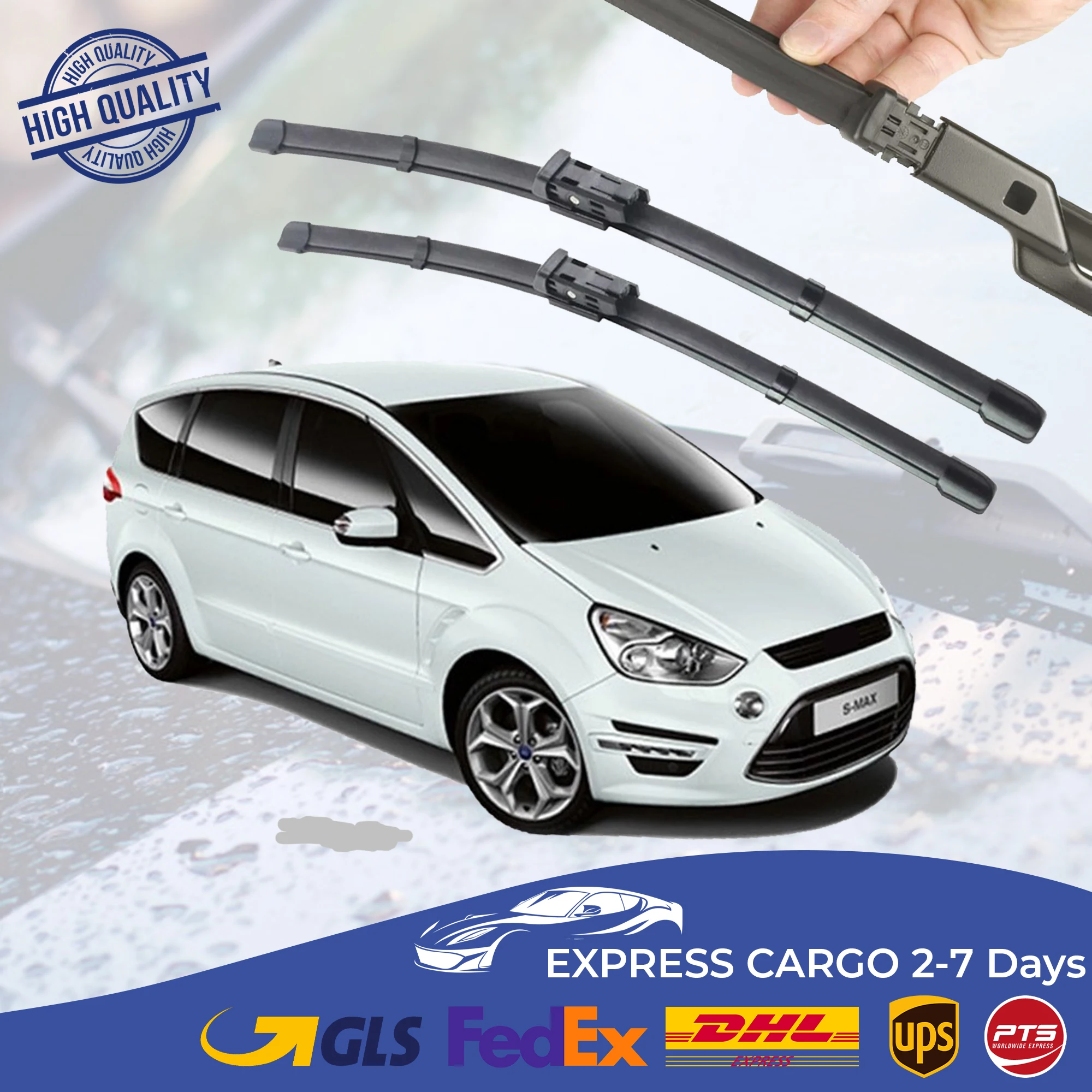 Car Wiper Blade For Ford S-Max (2006-2014) Auto Windscreen Windshield Wipers Blades Window Wash Front