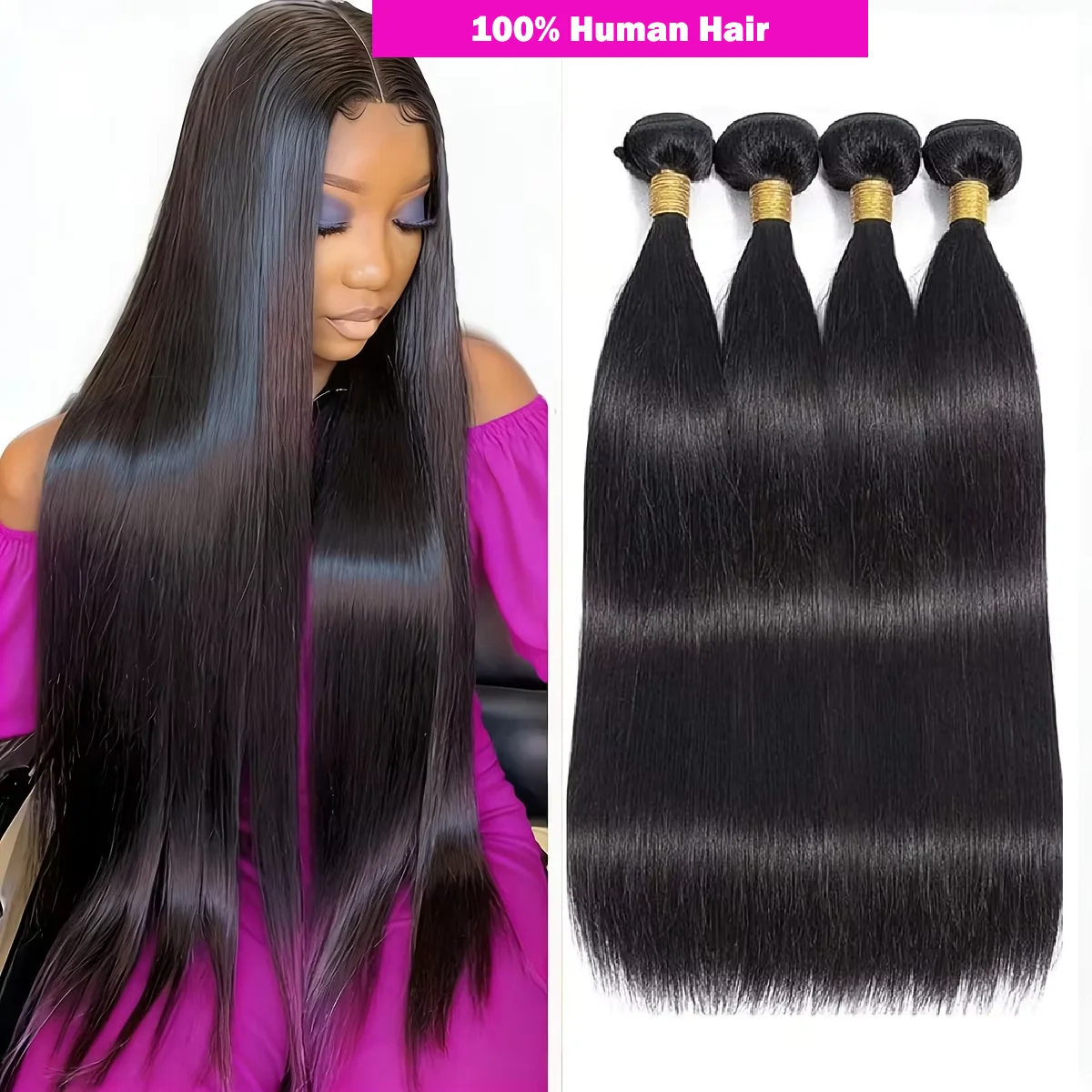 34 Inch Vietnamese Bone Straight Bundles Human Hair 100% Original Raw Hair Bundles Human Hair Weaving 3 4 Bundle Deals For Women A557a153d735f4248a7e998fcfc23ec78W