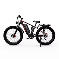 EU UK stock High quality 26 inch adults mountain bike 48V 20AH sports bike dual motor 1500W city bike with fender and rear seat