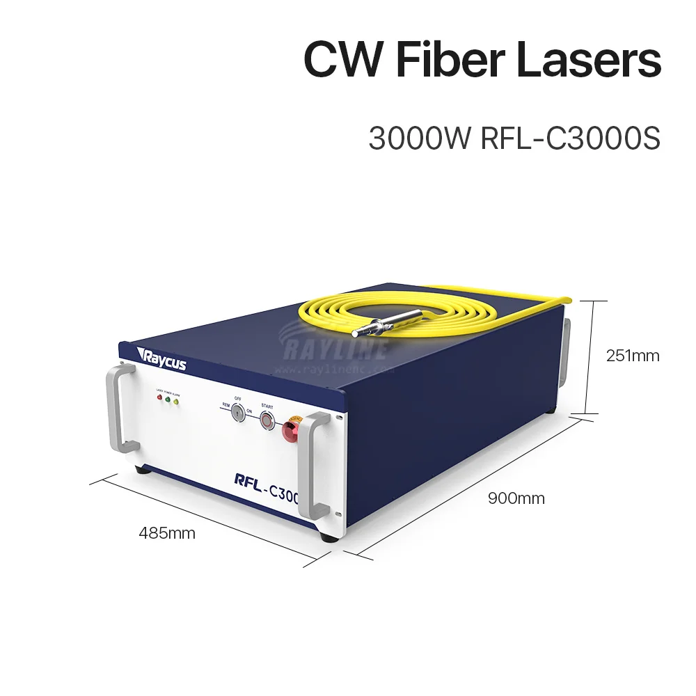 Brand 1500W 2000W 3000W Raycus Fiber Laser Source Pulse Generator For Fiber Cutting Machine