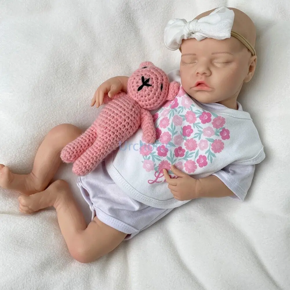 17 Polegada bonecas reborn de silicone colecionáveis realistas pintados à mão renascimento bebês menina para crianças de 3 anos ou mais presente de natal de páscoa
