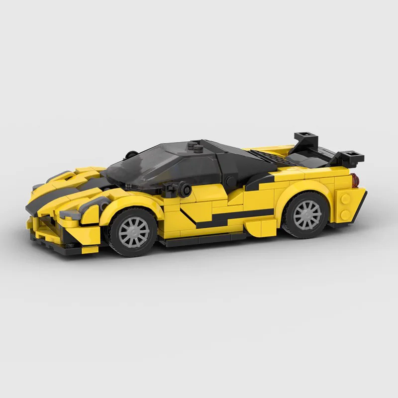 MOC-104819 Domestic Building Blocks for Children's puzzle Assembly Building Blocks Sports Car Yellow Racing Speed Series