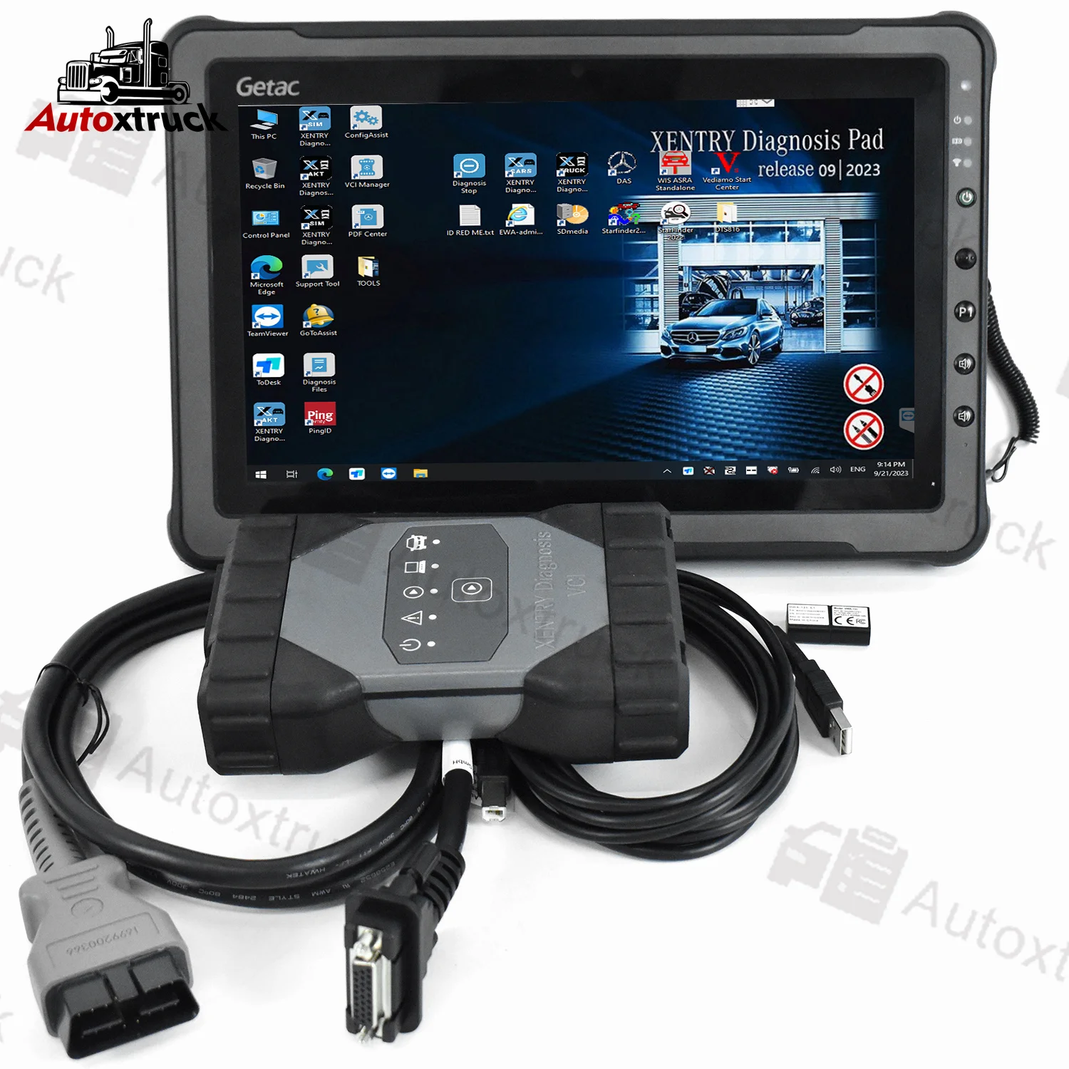 

Original MB Star C6 Getac F110 Tablet DoIP V-CI WiFi Xentry das wis epc Full Set Multiplexer Car truck Diagnostic tools