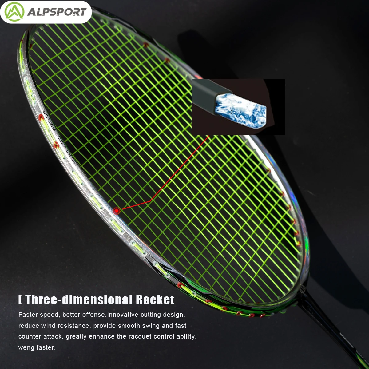 ALP 7U TJ Badminton Rackets Ultralight Speed T800 Carbon Fiber Badminton Racket Sports Equipment With badminton string and bag