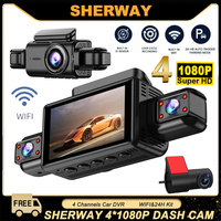 4CH Wifi Dash Cam 4*1080P Car DVR 360° All Sides Car Camera 4-Lens Dashcam 24H Parking Monitor Night Vision Auto Video Recorder