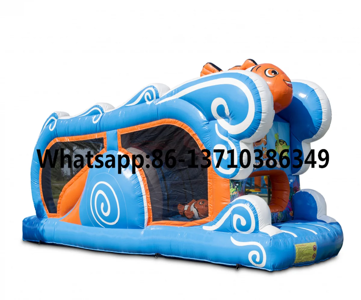 

Factory hot-selling commercial adult children's marine inflatable Obstacle course slide BD-016