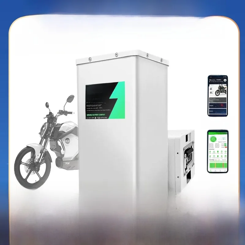 Super SOCO TS TC Batterij 17S 60V 30AH 40AH 50AH 60Ah Recht op Met Bluetooth APP Grote Capaciteit + Oplader - afbeelding 2