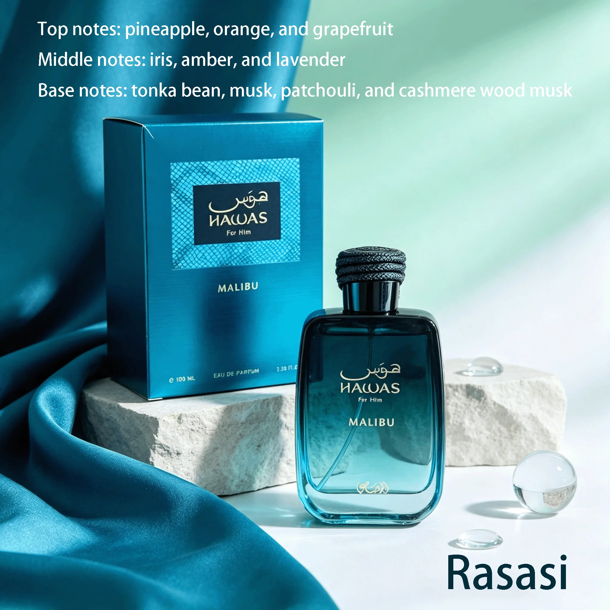 Amber Musk Oil - Parfum Rasasi Hawas Malibu For Him