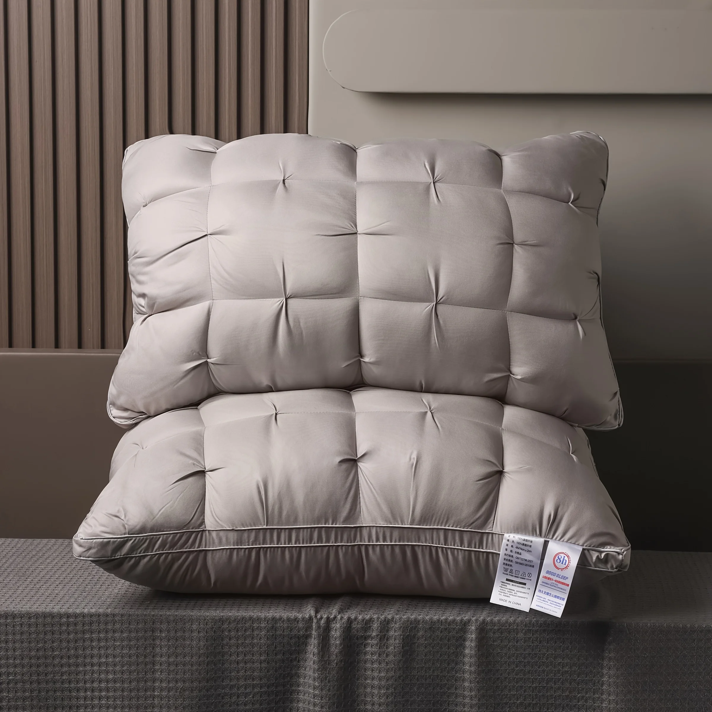 Luxury Hotel-Quality Pillow for Deep Sleep. Ergonomic Design Supports Back, Side and Stomach Sleepers. Filled with Durable High-