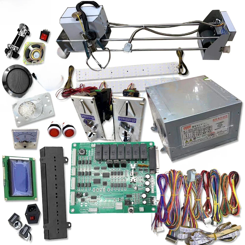 1 zestaw Claw Crane Machine Vending Diy Kit Prize Plush Toy Game Board Stainless 71cm Gantry Joystick Power Supply Coin Acceptor — zdjęcie 2