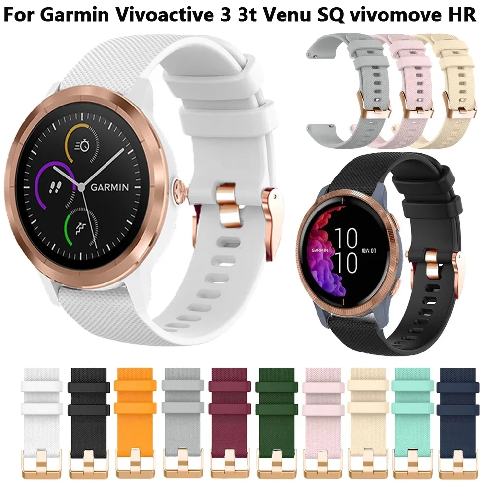 18 20 22mm cinturino in Silicone per Garmin Vivoactive 4 4s Forerunner 245 645 Vivoactive 3 Smart Wristband Strap