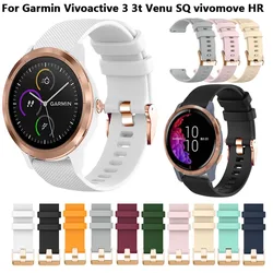 18 20 22mm Silicone Watchband Strap for Garmin Vivoactive 4 4S Forerunner 245 645 Vivoactive 3 Smart Bracelet Wristband Strap