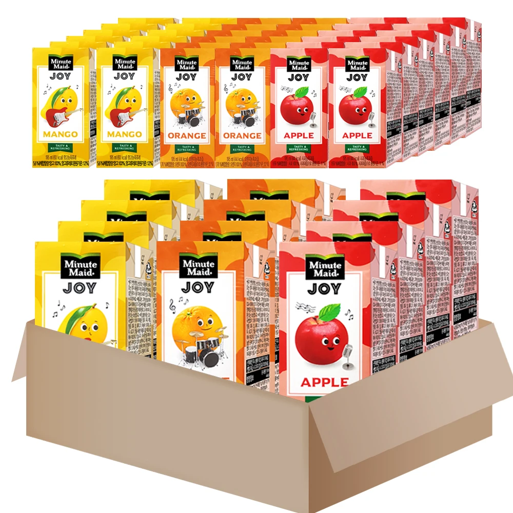 [AL0097]Minute Maid juice 195mlx48 packs {orange x20+apple x20+mango x20}