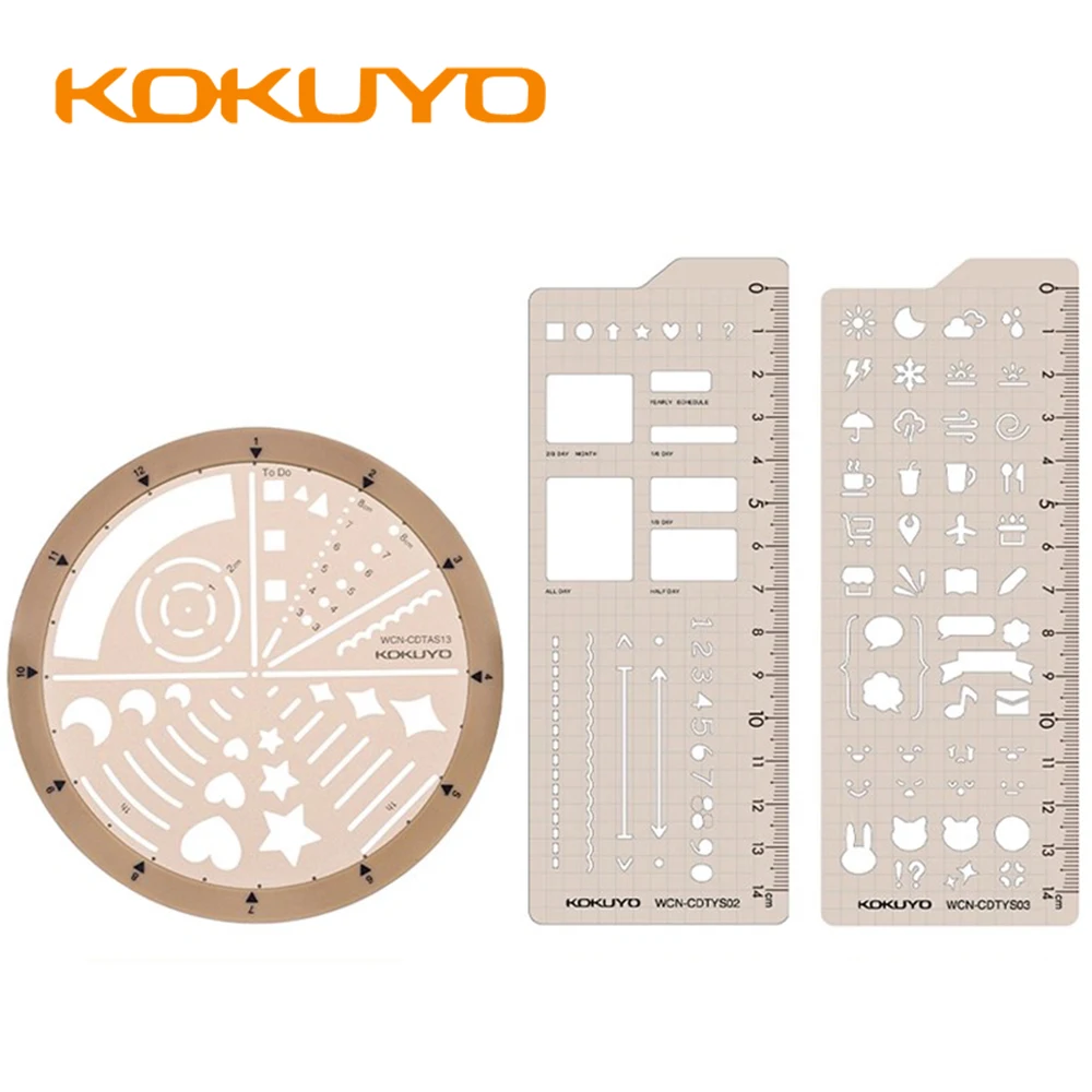 

Japan Kokuyo Ruler MO Handbook Accessories Multi-functional Template Ruler Creative School Supplies Cute Stationery