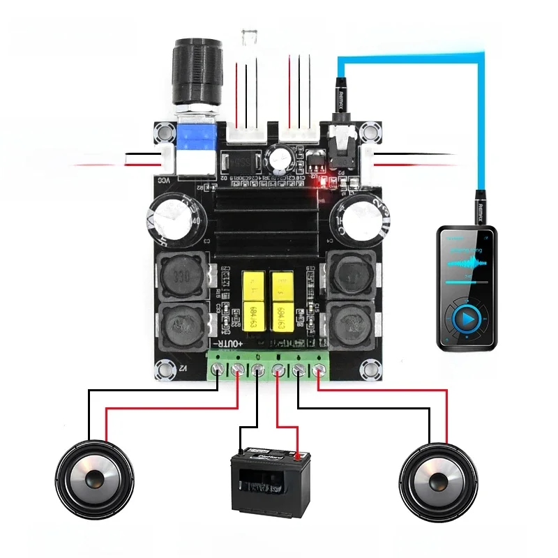 TPA3116 D2 50W x 2 Cyfrowy wzmacniacz audio o dużej mocy Płyta wzmacniacza stereo Wzmacniacz głośnikowy Płyta wzmacniacza M568 — zdjęcie produktu 6