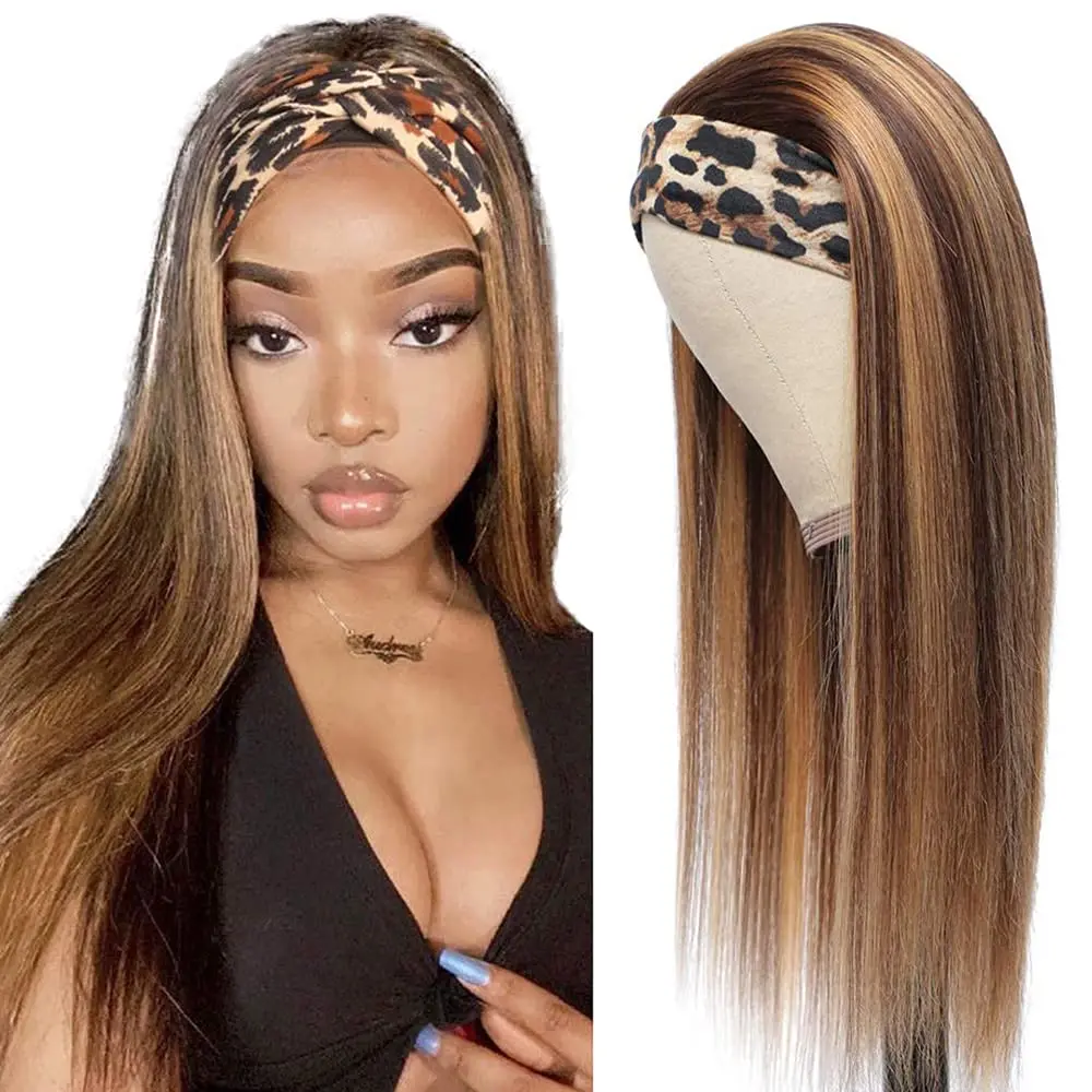 

Коричневые прямые парики на голову, человеческие волосы с эффектом омбре, коричневые парики, безклеевые, без шнуровки, парик плотностью 150%, перуанские натуральные волосы