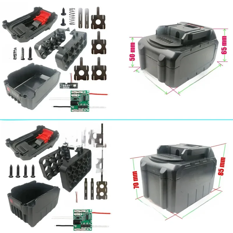 Boîtier de batterie Li-ion 10x15x18650, Circuit imprimé de Protection de Charge PCB pour Makita 18V 21V Lomvum Zhipu Hongsong Jingmi, boîtier de coque