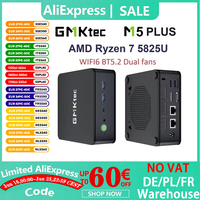 GMKtec M5 Plus AMD Ryzen 7 5825U Mini PC Windows 11 Pro DDR4 3200Mhz 16GB 500GB SSD WIFI6 BT5.2 Desktop Mini Computer