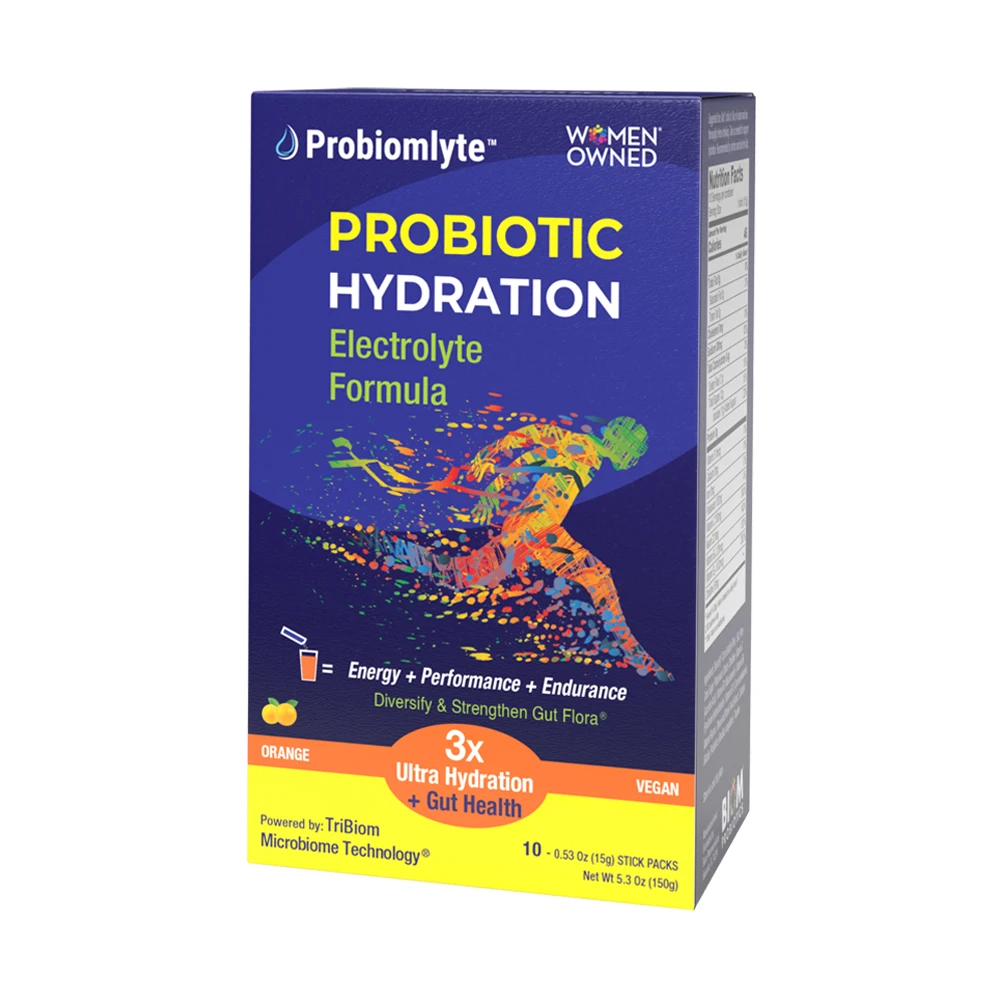 

Probiomlyte – Orange - Probiotics Prebiotics Postbiotics with Electrolytes + Vitamin Superior Hydration, endurance, gut health