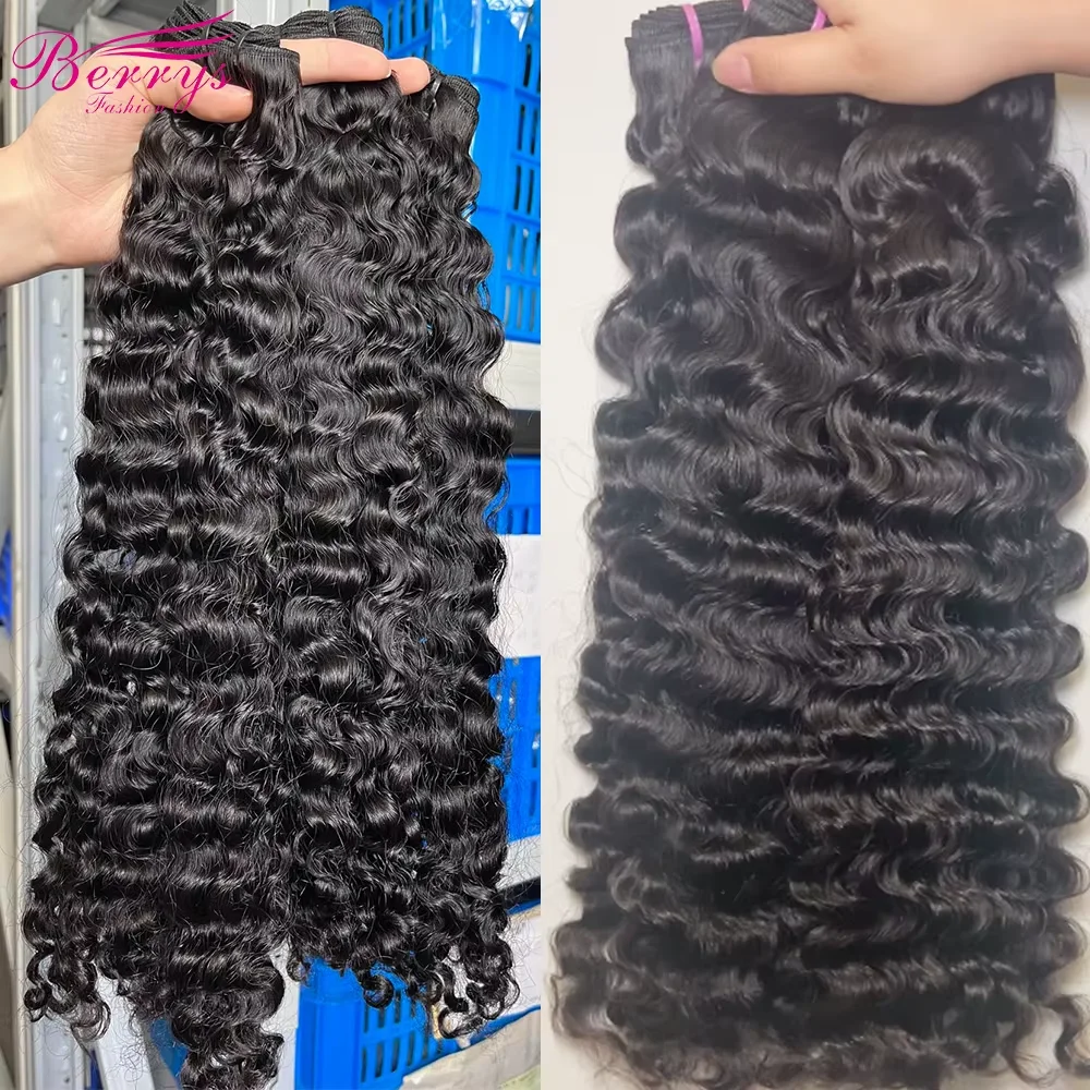 베리 헤어 베트남 곱슬 헤어 100%, 가공되지 않은 곱슬 웨이브 인모 익스텐션, 여성용 생 번들, 1/3/4 개