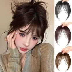 Synthetic Fake Air Bangs Natural Forehead Fake Fringe Hair Bang Wig Short Invisible Clip In Hair Extensions Hairpieces For Women